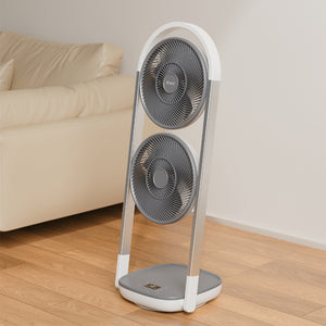 Double head folding fan
